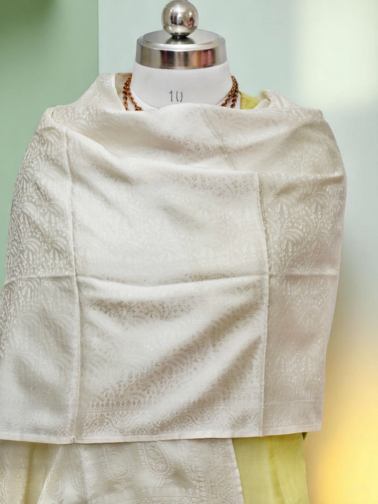 Vimalā – The Radiance of Purity|
Banarasi Pure Silk Stole / Scarf / Shawl