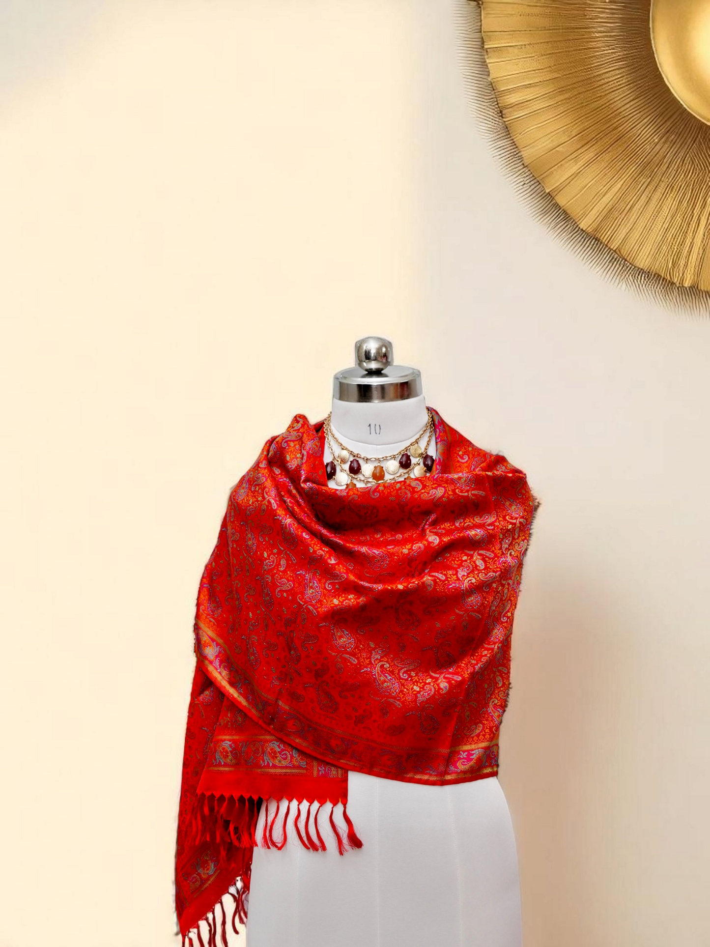 Adishakti – pure Jamawar silk stole from Varanasi, woven with earthy elegance and heritage motifs