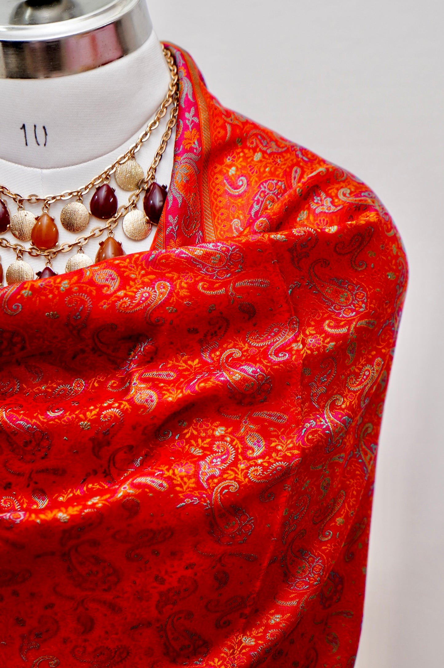 Adishakti – The Flame of the Divine Feminine | Banarasi Pure Silk Stole/ Scarf/ Shawl