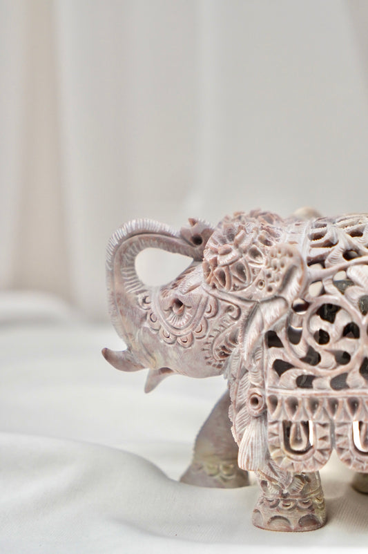 Saanvi Gaj – The Auspicious Elephant of Grace and Harmony | Varanasi Stone Carving (GI Tagged)